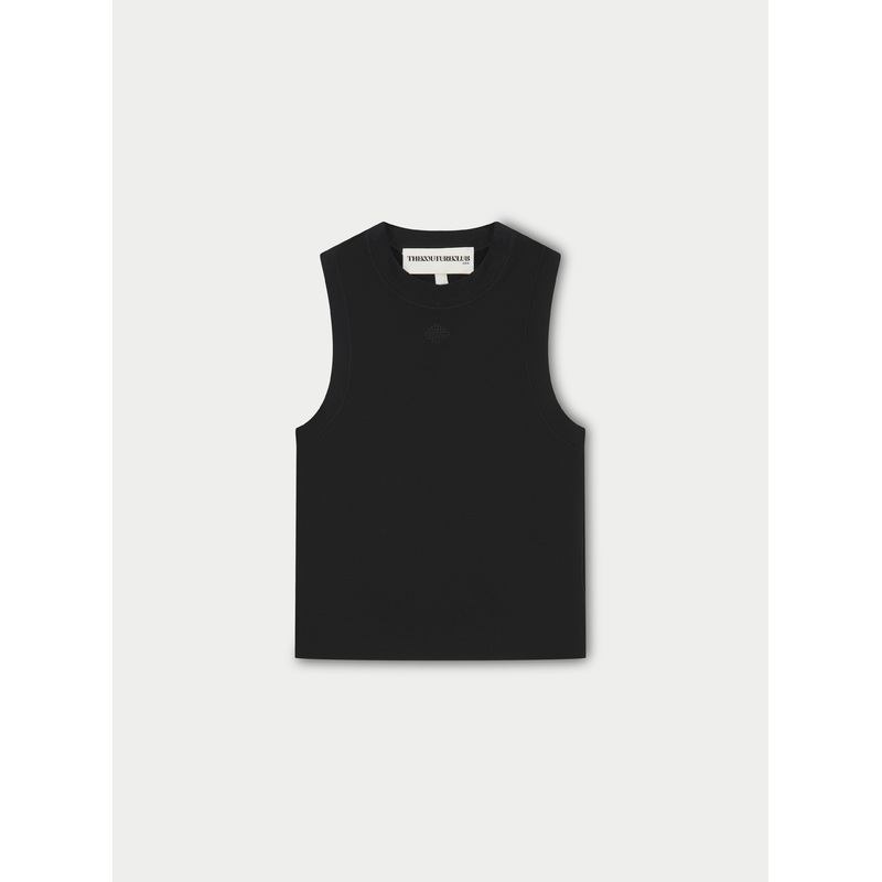 SOFT TOUCH HIGH NECK EMBLEM RACER – BLACK