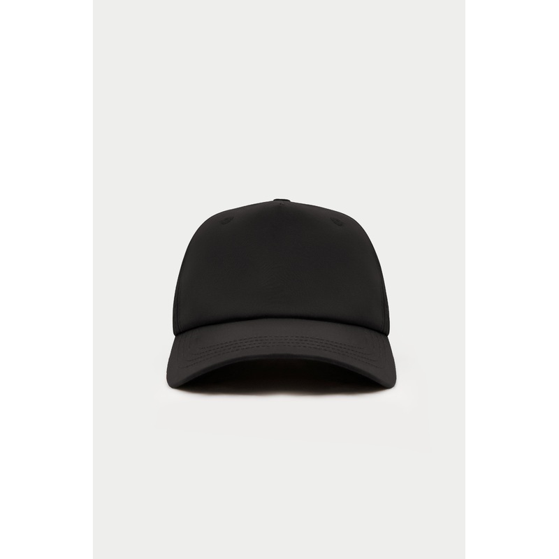 5 PANEL NYLON CAP – BLACK|ONE SIZE