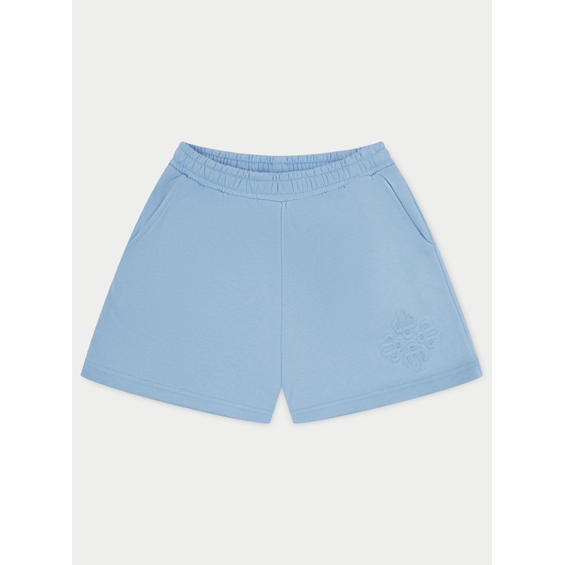 EMBLEM EMBOSSED SHORTS – BLUE|UK4|UK6|UK8|UK10|UK12|UK14|UK16|UK18