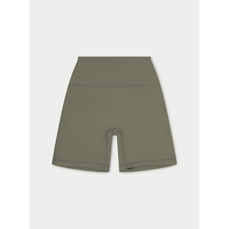 EMBLEM SCULPTING CYCLING SHORTS – KHAKI