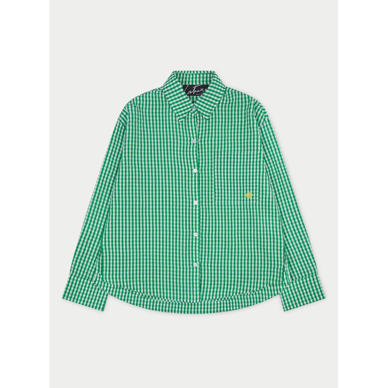OVERSIZED GINGHAM SHIRT – GREEN