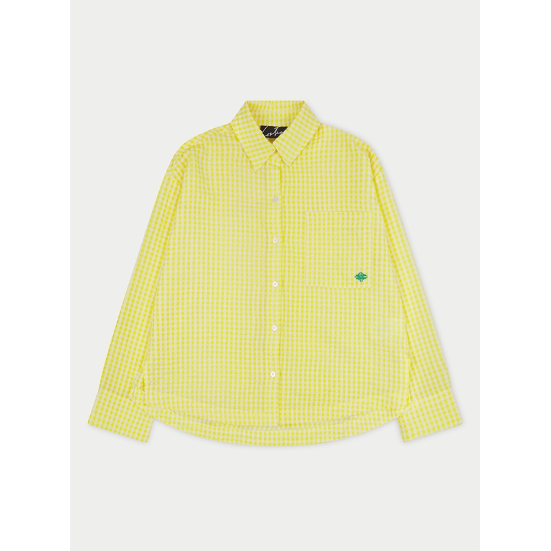 OVERSIZED GINGHAM SHIRT – YELLOW