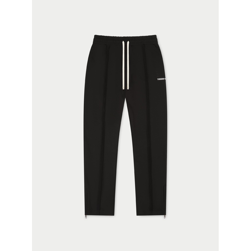 RAW SEAM STRAIGHT LEG JOGGERS – BLACK