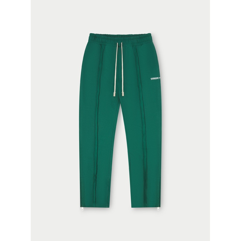 RAW SEAM STRAIGHT LEG JOGGERS – FOREST GREEN