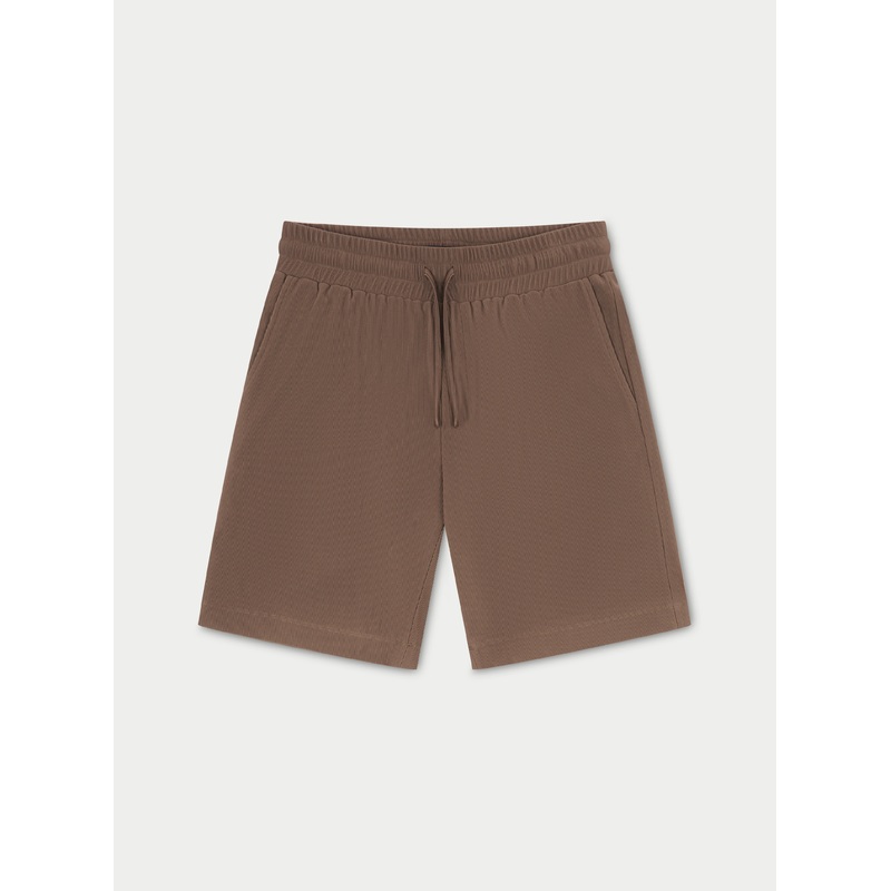 RIB TEXTURED SHORTS – BROWN|XS|S|M|L|XL|XXL|XXXL