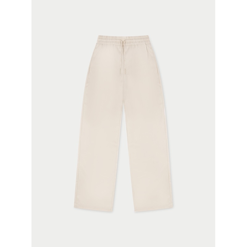 SATIN EMBLEM TROUSERS – BEIGE|UK4|UK6|UK8|UK10|UK12|UK14|UK16|UK18