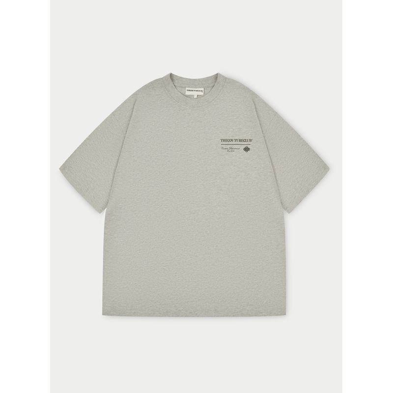 SCRIPT MULTI GRAPHIC T-SHIRT – GREY MARL