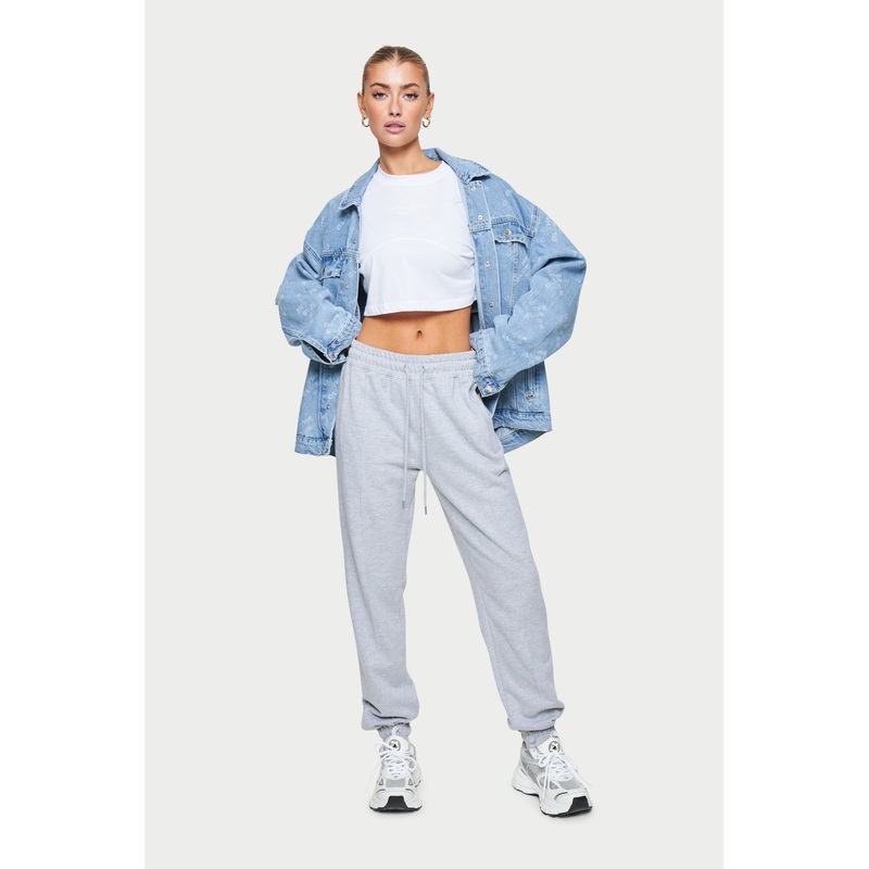 SCULPTING SEAM DETAIL CROP TEE – WHITE