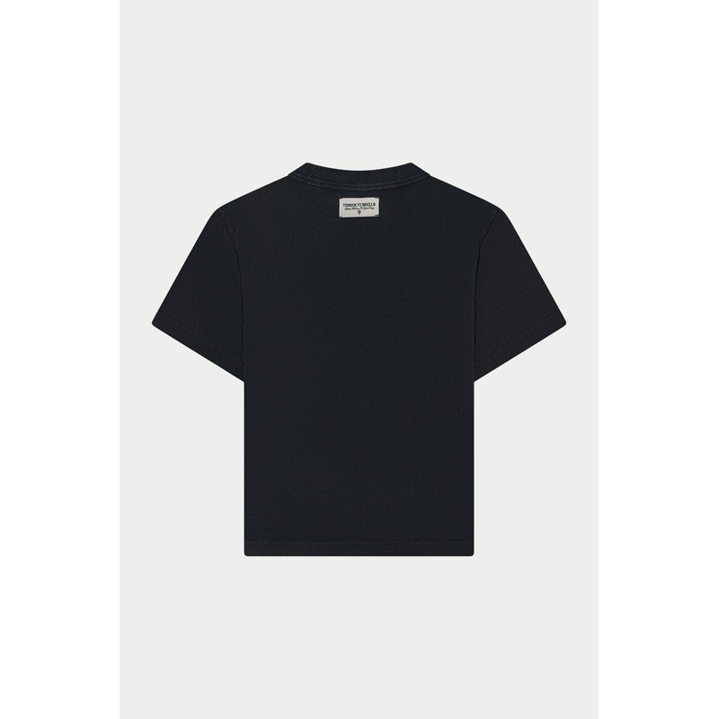 SHADOW PRINT EMBLEM T-SHIRT – WASHED BLACK