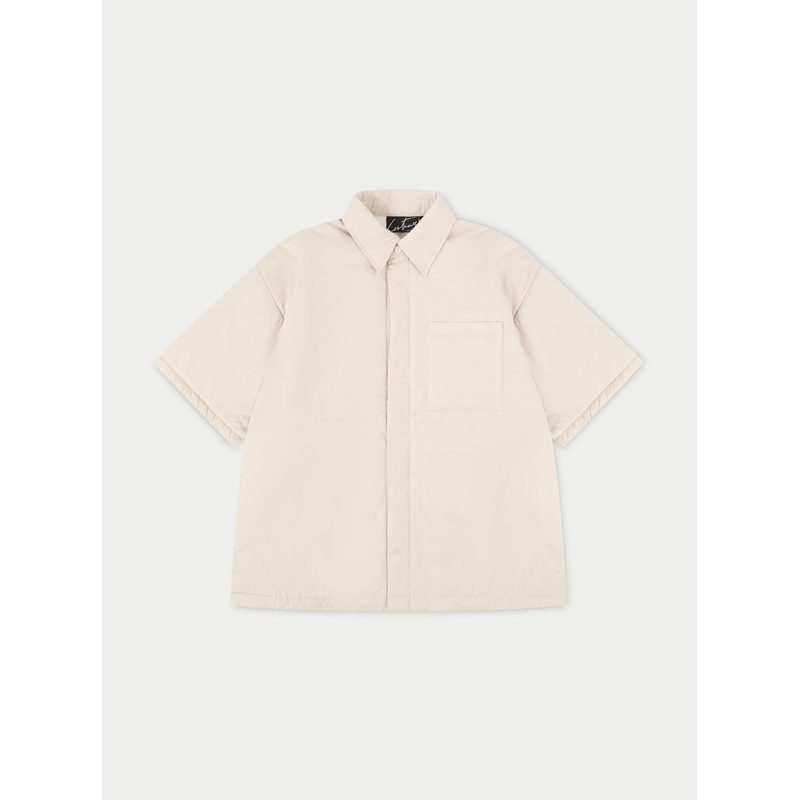 SHORT SLEEVE PADDED SHIRT – OFF WHITE