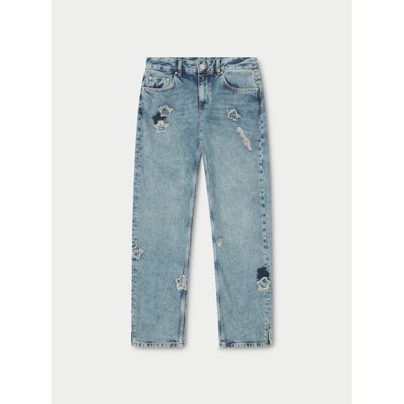 STAR APPLIQUE DENIM JEANS – BLUE WASH