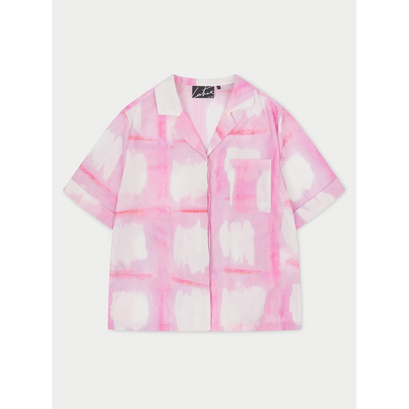WATERCOLOUR EMBLEM SHIRT – PINK
