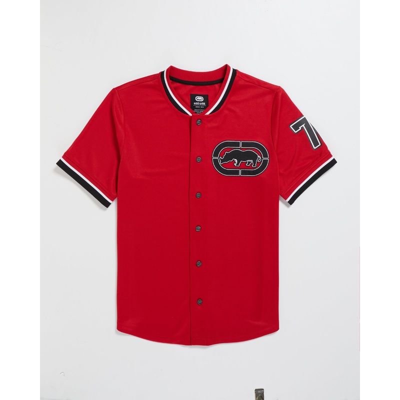 At Bat Button Front Top|S|M|L|XL|2XL|3XL|4XL|Red