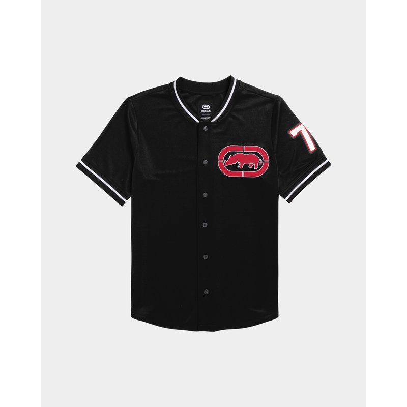 At Bats Button Front Top|S|M|L|XL|2XL|3XL|4XL|Black