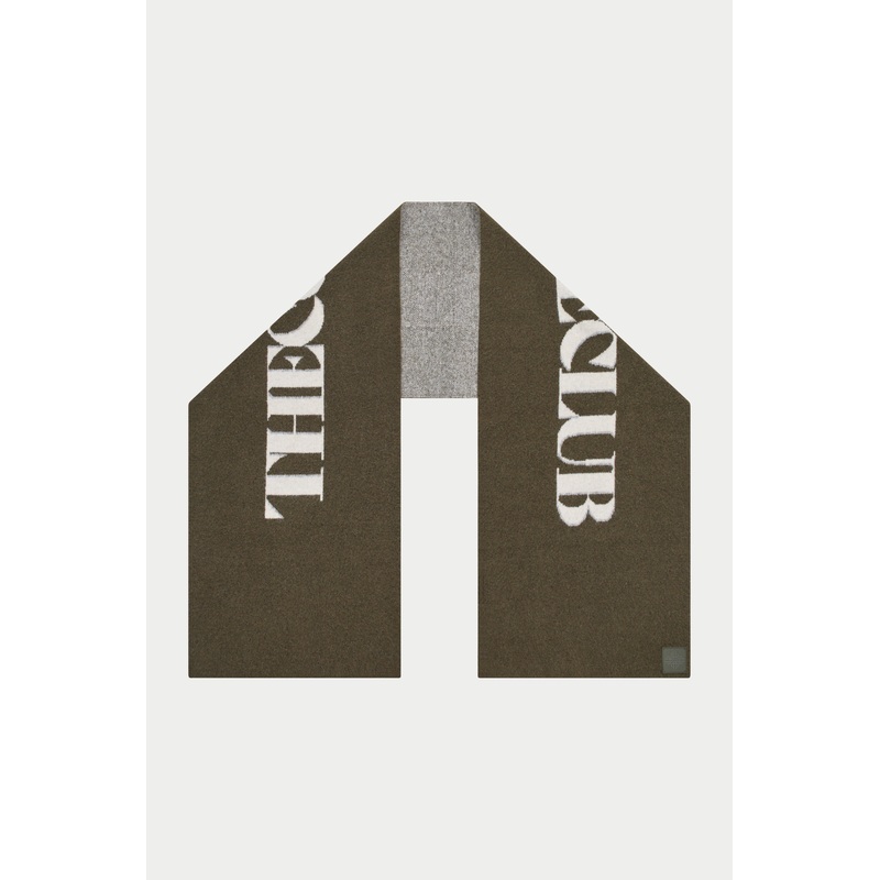 COPYRIGHT KNIT SCARF – KHAKI|ONESIZE