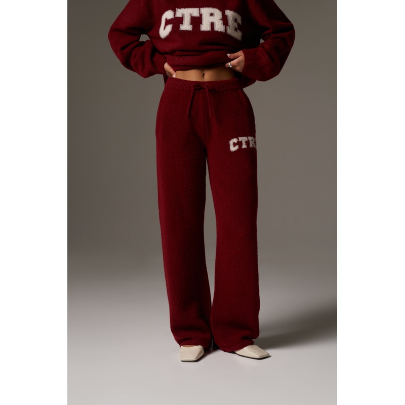 CTRE KNITTED JOGGERS – BURGUNDY