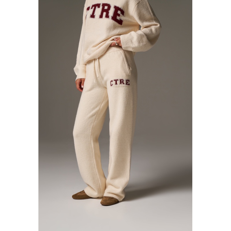 CTRE KNITTED JOGGERS – OFF WHITE