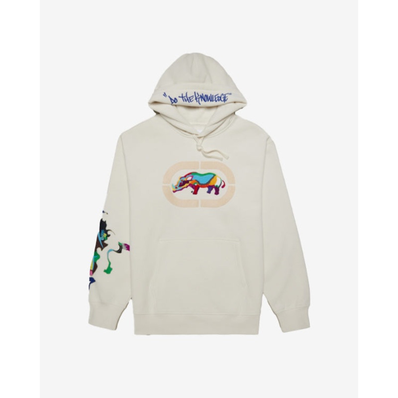 DO THE KNOWLEDGE Rhino Hoodie|M|L|XL|XXL|White