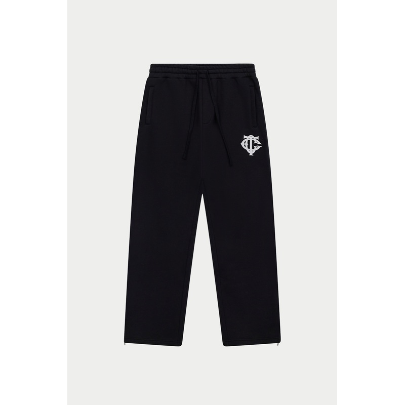 HEAVYWEIGHT MONOGRAM EMBLEM JOGGERS – BLACK