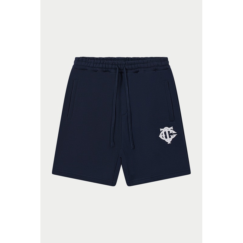 HEAVYWEIGHT MONOGRAM EMBLEM SHORTS – NAVY