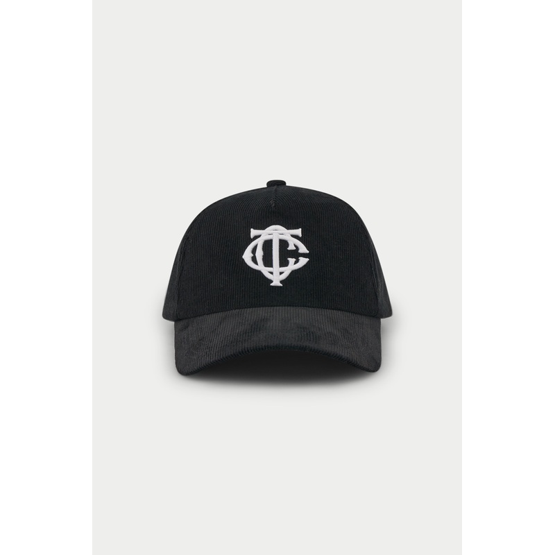 MONOGRAM EMBLEM CORD CAP – BLACK