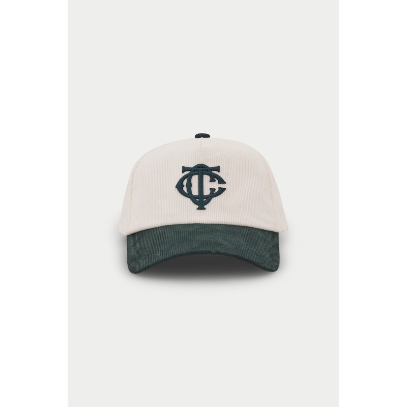 MONOGRAM EMBLEM CORD CAP – FOREST GREEN