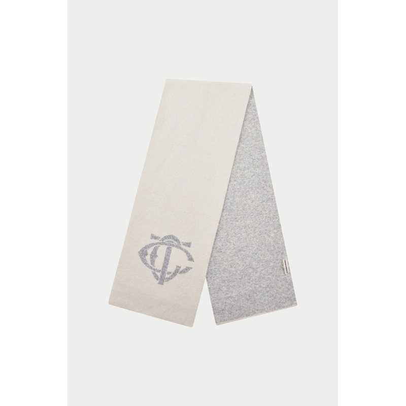 MONOGRAM EMBLEM SCARF – OFF WHITE
