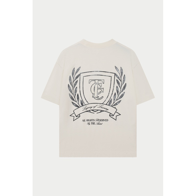 WASHED LAUREL VARSITY GRAPHIC T-SHIRT – OFF WHITE