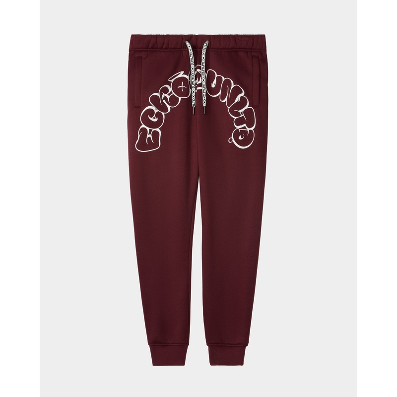 Blob Script Jogger|S|M|L|XL|2XL|3XL|4XL|Burgundy