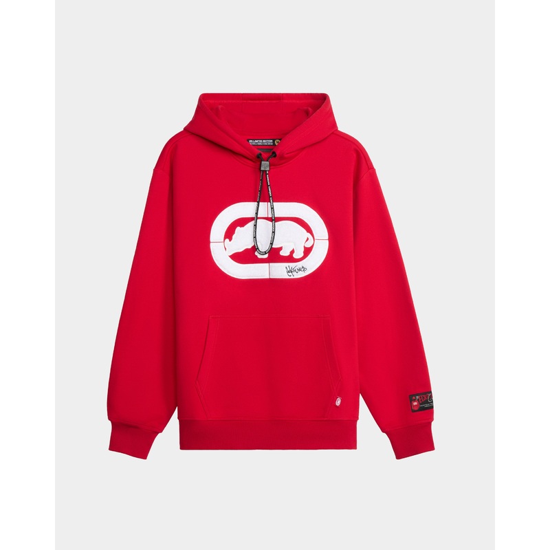 Chenille Rhino Brand Hoodie|S|M|L|XL|2XL|3XL|4XL|Red