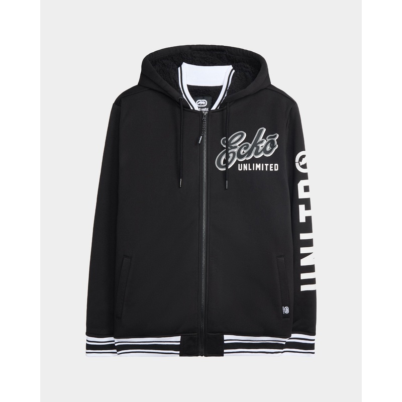 Custom Sherpa Varsity Jacket|S|M|L|XL|2XL|3XL|4XL|Black