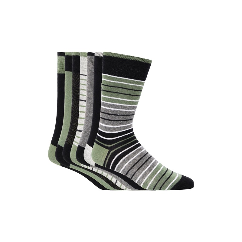 Bellion Olive Socks 7pk Assorted