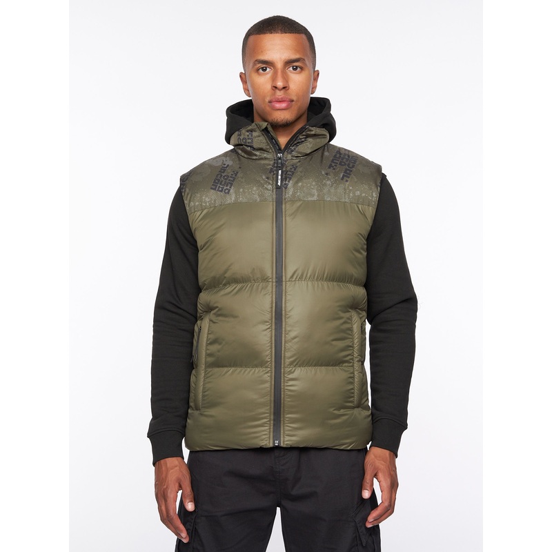 Romain Padded Gilet Olive Camo