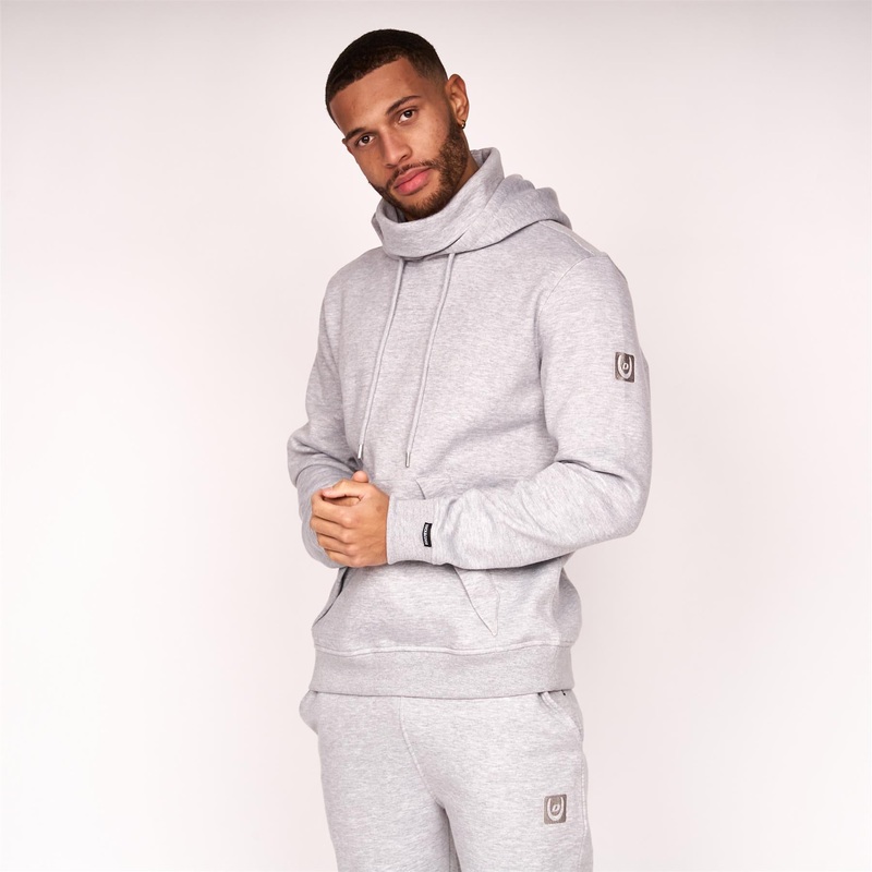 Meleweres Snood Hoodie Grey Marl