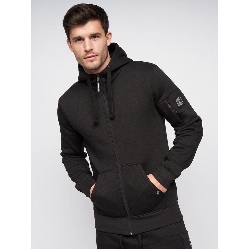 Milgate Zip Thru Hoodie Black|XXL|S|M|L|XL