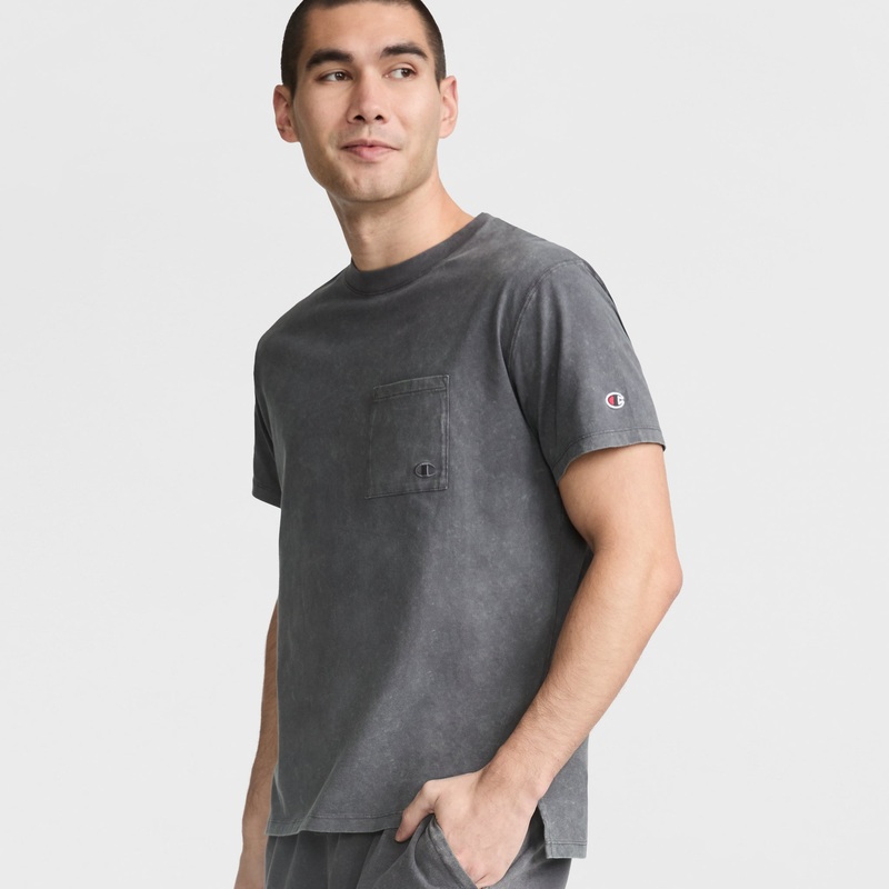 Vintage Wash Pocket T-Shirt|Mineral Dye Nine Iron|2XL|XL|L|M|S