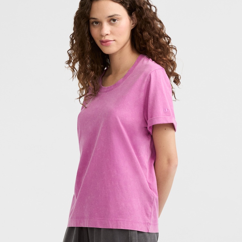 Vintage Wash T-Shirt, C Logo|Mineral Dye Our Favorite Fuchsia|2XL|XL|L|M|S|XS