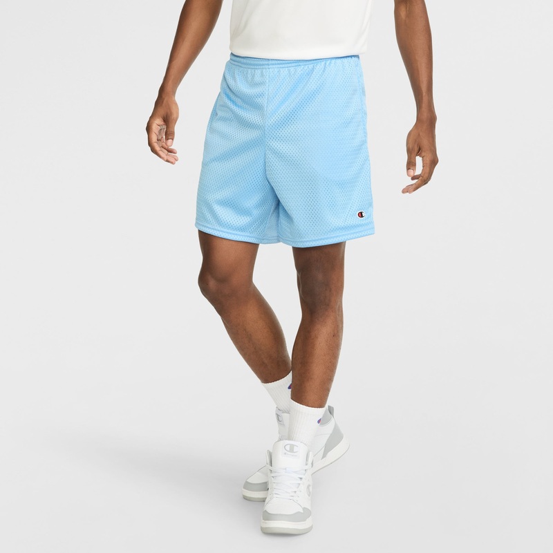 7 Classic Mesh Shorts, C Logo|Swiss Blue|2XL|XL|L|M|S