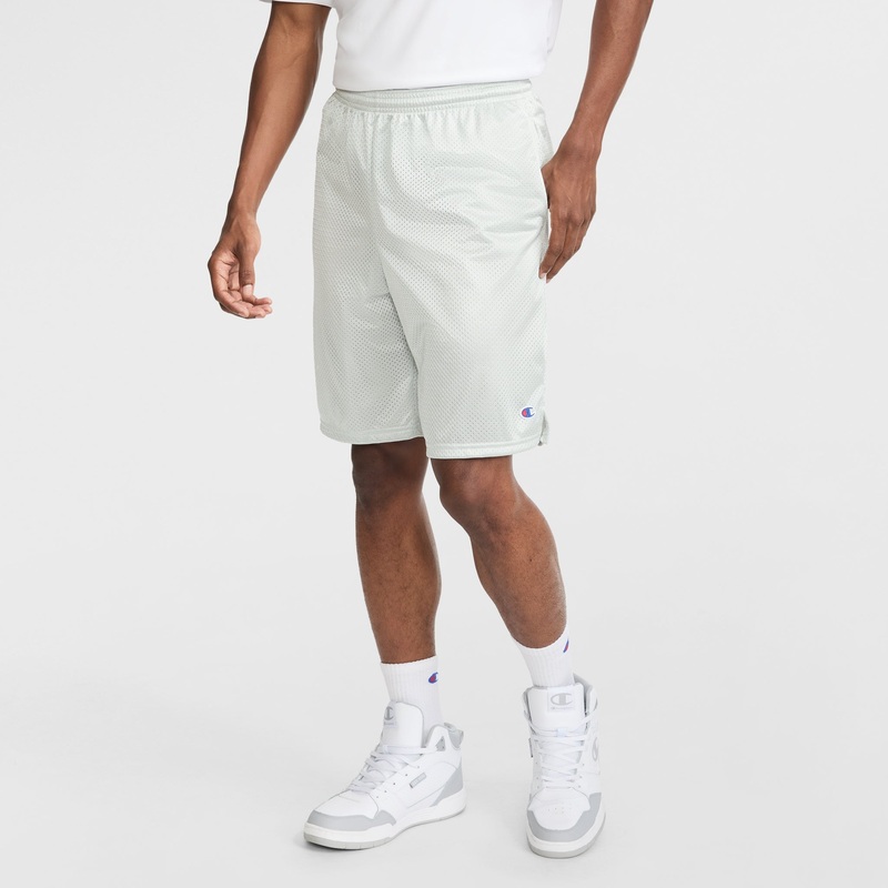 9 Classic Mesh Shorts, C Logo|Athletic Gray|2XL|XL|L|M|S
