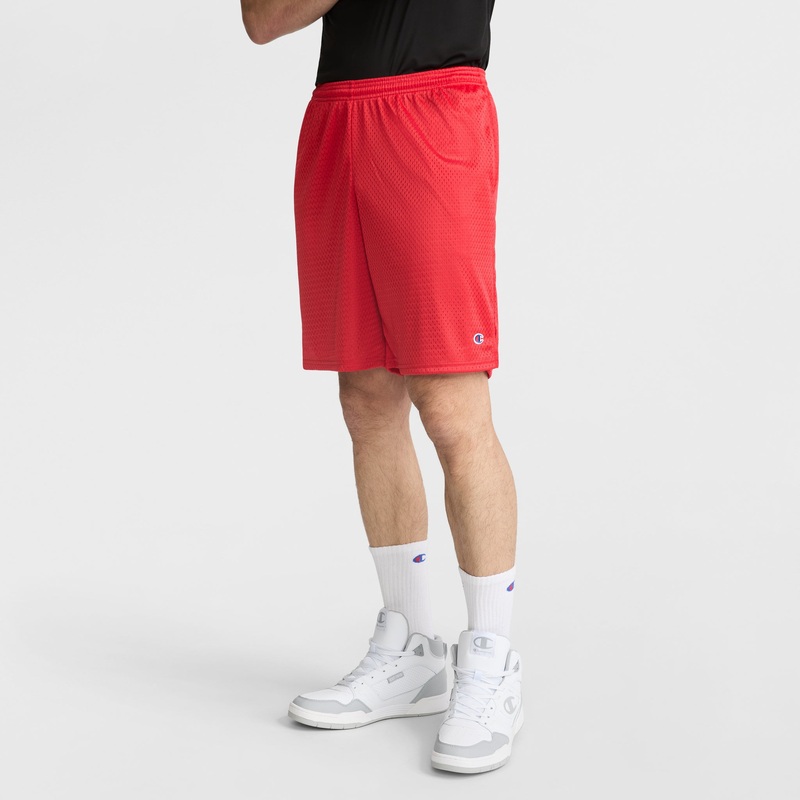 9 Classic Mesh Shorts, C Logo|Crimson|2XL|XL|L|M|S