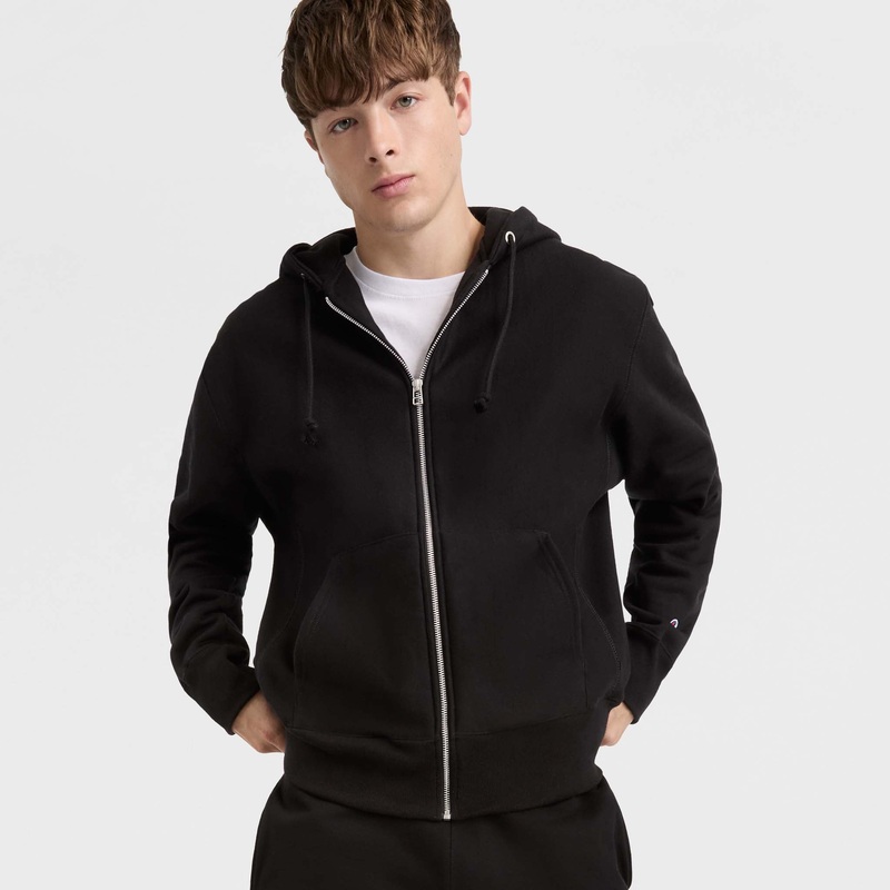Reverse Weave Full-Zip Hoodie|Black|2XL|XL|L|M|S|XS