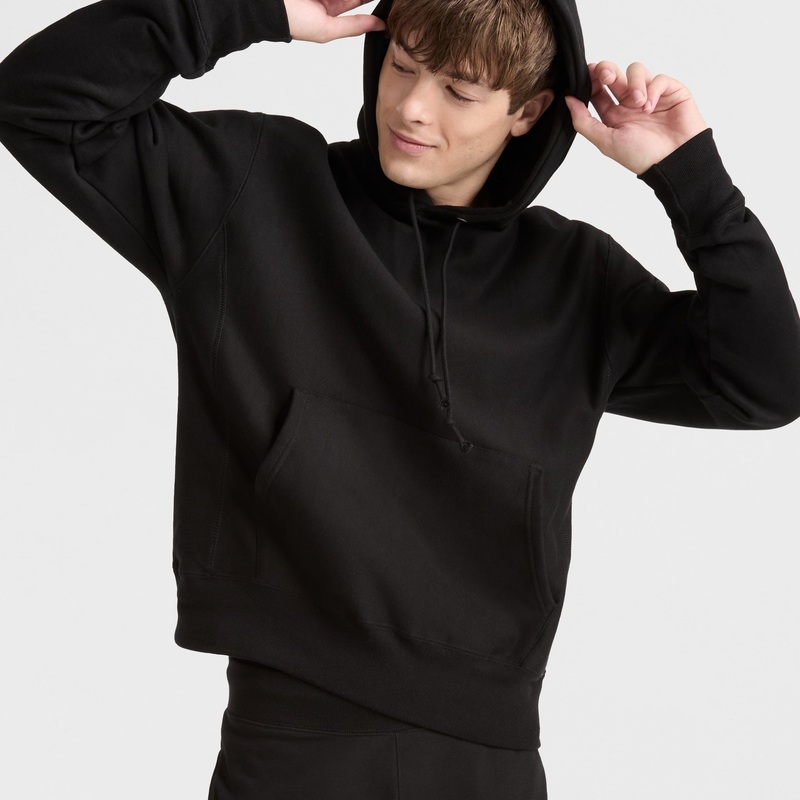 Reverse Weave Hoodie|Black|2XL|XL|L|M|S|XS
