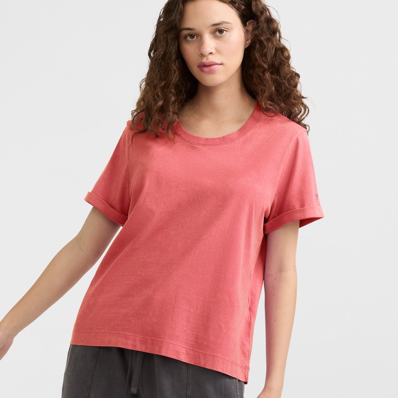 Vintage Wash T-Shirt, C Logo|Mineral Dye Ripe Papaya Red|L|M|S|XS|2XL|XL