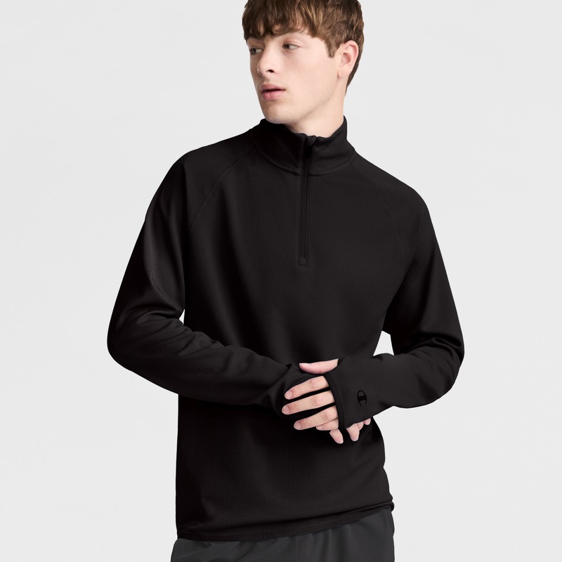 C-VPR 1/4 Zip Waffle Knit Pullover, Reflective C Logo