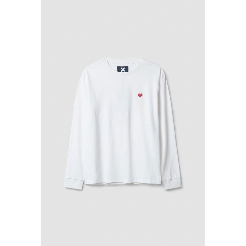 CAMISETA MANGA LARGA HEART BLANCA