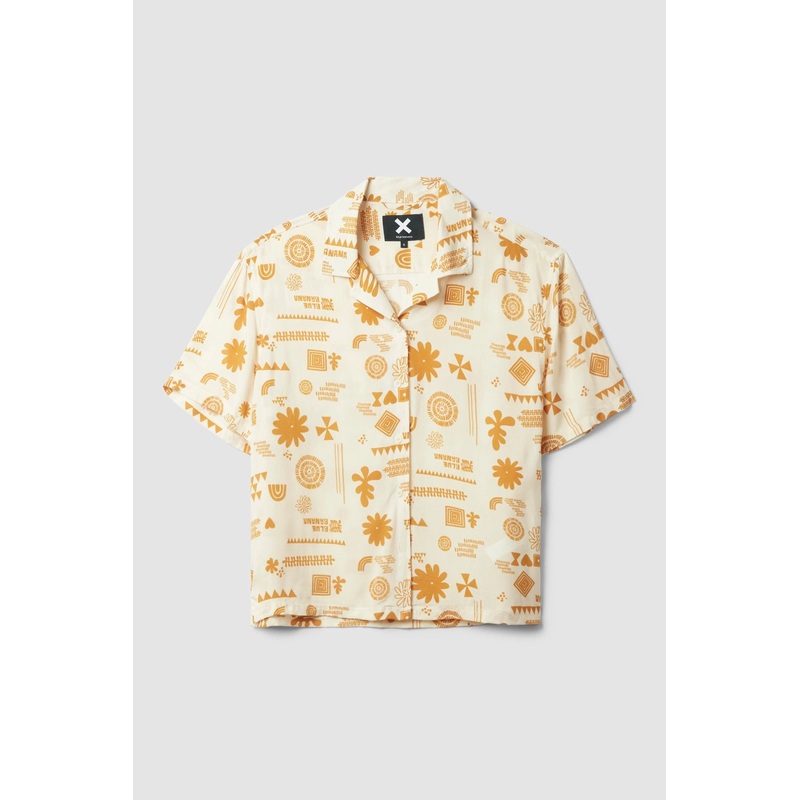 CAMISA MANGA CORTA MUJER TILE ECRU