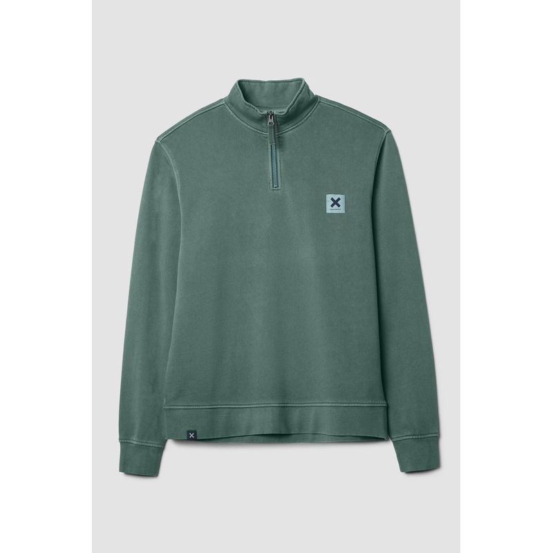 SUDADERA HALF ZIP ICONIC TREKKING GREEN