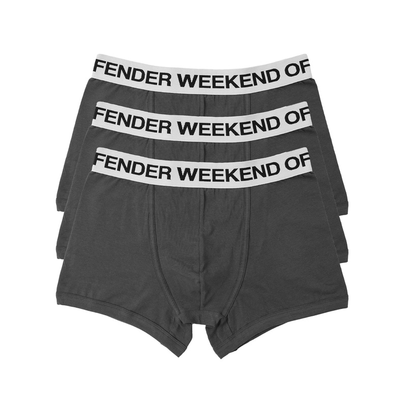 Boxer Shorts Pack Of 3 Dark Charcoal