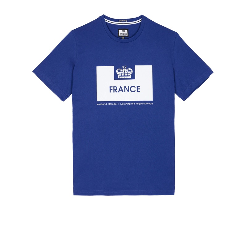 Country Series France T-Shirt Electric/White