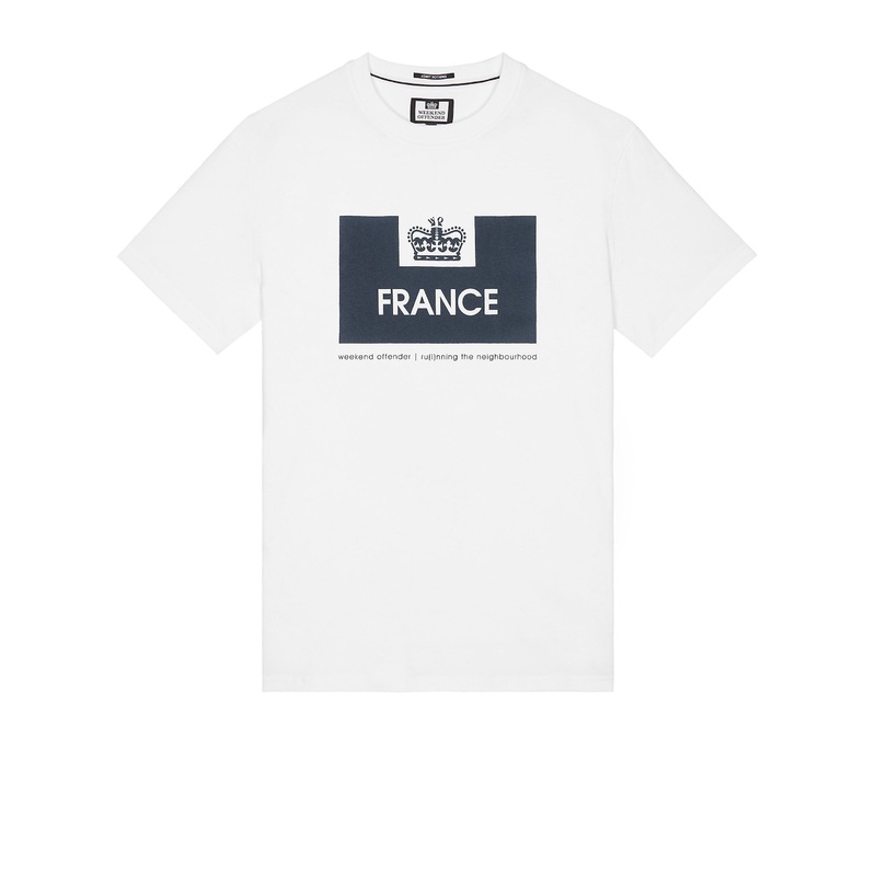 Country Series France T-Shirt White/Navy